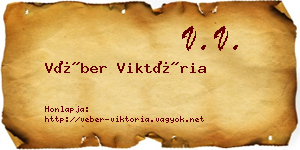 Véber Viktória névjegykártya